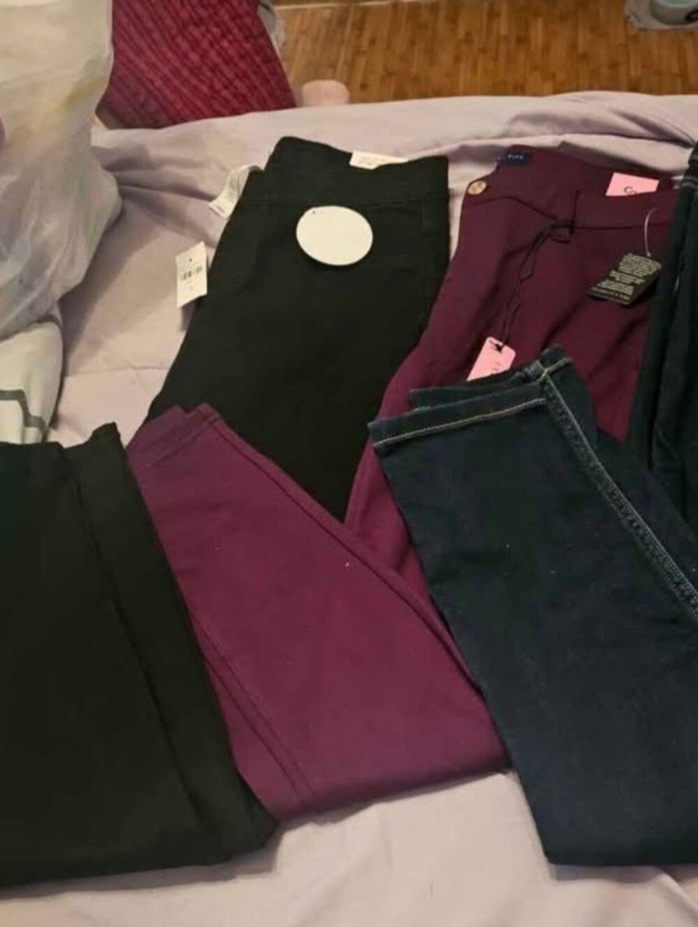 New juniors size 16 Justice jeans/celebrity pink Jeggings (color purple)